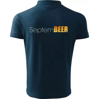 Pánská košile Pivní měsíce - septeBEER - Polokošile pánská Pique Polo 203 - 5XL ( Námořní modrá (téměř černá) )
