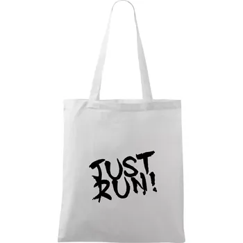 Just run - Taška bavlněná - 42 x 38 cm ( Bílá )