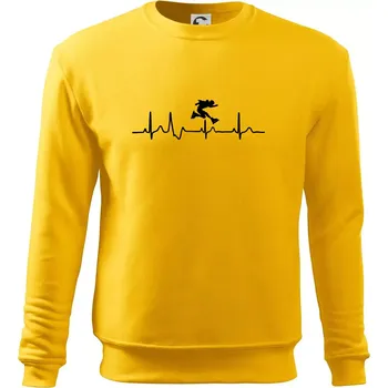 Pánská mikina EKG inline přeskok - Mikina Essential pánská - M ( Žlutá )