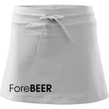 Dámská sukně Pivní nápisy ForeBEER - Sportovní sukně - two in one - M ( Bílá )