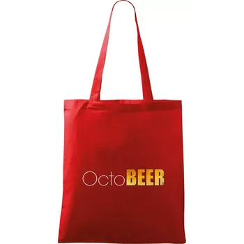 Nákupní taška Pivní měsíce - octoBEER - Taška bavlněná - 42 x 38 cm ( Červená )