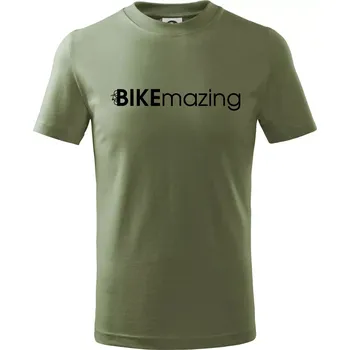 Dětská móda Bike nápisy Bikemazing - Tričko dětské bavlněné - 122 cm/6 let ( Khaki )