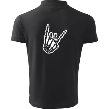 Pánská košile Rock ruka - Polokošile pánská Pique Polo 203 - S ( Dřevěné uhlí )