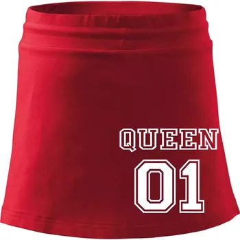 Dámská sukně King - Queen - 01 dres (černobílá) - Sportovní sukně - two in one - XL ( Červená )