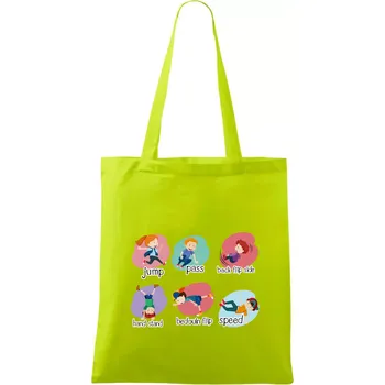 Parkour moves - Taška bavlněná - 42 x 38 cm ( Limetková )