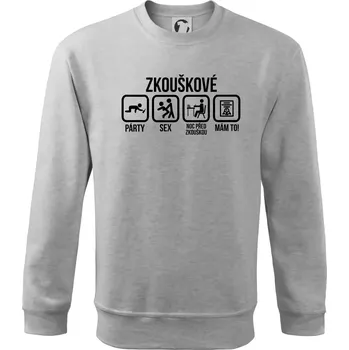 Chlapecké tričko Zkouškové - Mikina Essential dětská - 158 cm/12 let ( Světlešedý Melír )