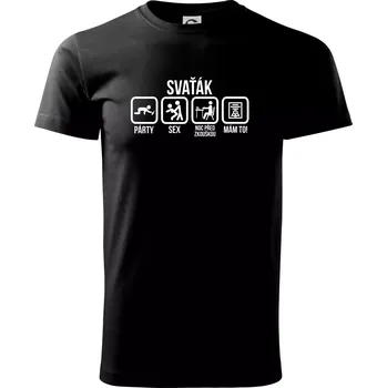 Pánské tričko Svaťák - Triko extra velké (5-8XL) - 6XL ( Černá )