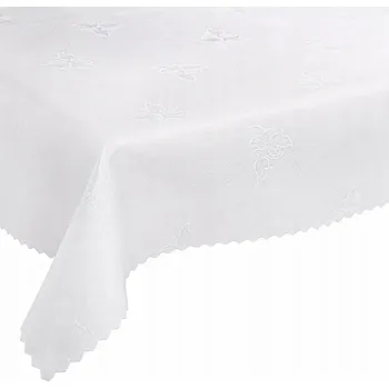 Prostěradlo Obrus odolný proti skvrnám 120x180 cm, Polský výrobek, bílá barva, vzor W7