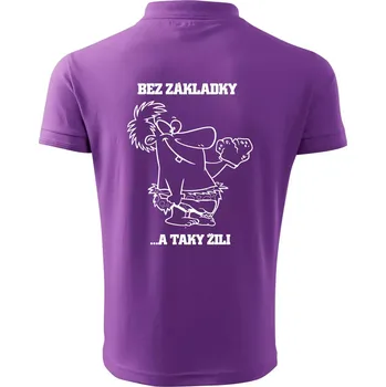 Pánská košile Školní triko - Bez základky - Polokošile pánská Pique Polo 203 - XL ( Fialová )