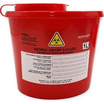 Odpadkový koš Neuplast 1L nádoba na jehly a zdravotnický odpad