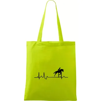 EKG kůň přeskok - Taška bavlněná - 42 x 38 cm ( Limetková )