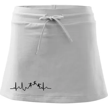 Dámská sukně EKG trojskok - Sportovní sukně - two in one - S ( Bílá )