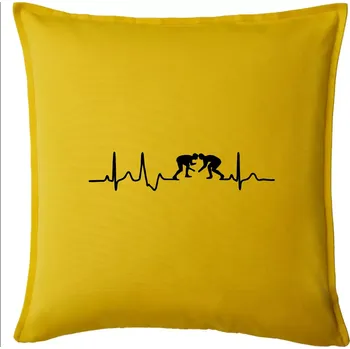 Polštář EKG wrestling - Polštář 50x50 - 50x50 - Pouze potah ( Žlutá )