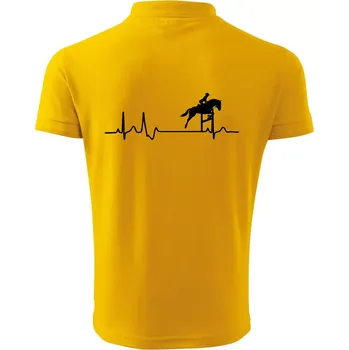 Pánská košile EKG kůň přeskok - Polokošile pánská Pique Polo 203 - 3XL ( Žlutá )