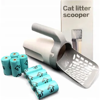 LOPATKA NA KOČIČÍ TRUS S SÍTKEM A SÁČKY - LOPATKA DO KOČIČÍ TOALETY