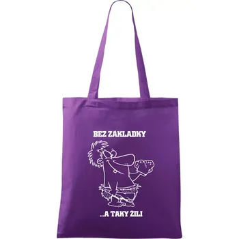 Školní triko - Bez základky - Taška bavlněná - 42 x 38 cm ( Fialová )