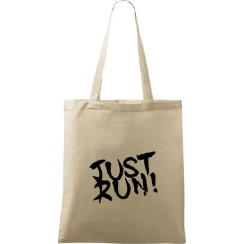 Nákupní taška Just run - Taška bavlněná - 42 x 38 cm ( Naturální )