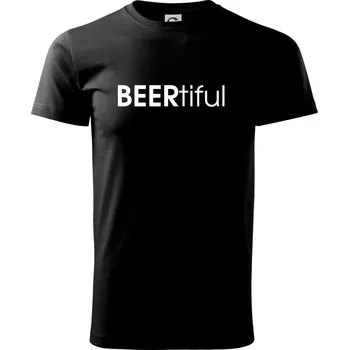 Pivní nápisy BEERtiful - Triko extra velké (5-8XL) - 8XL ( Černá )