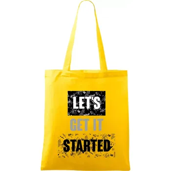 Nákupní taška Lets get it started - Taška bavlněná - 42 x 38 cm ( Žlutá )