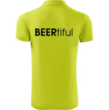 Pánská košile Pivní nápisy BEERtiful - Polokošile Victory sportovní (dresovina) - L ( Limetková )