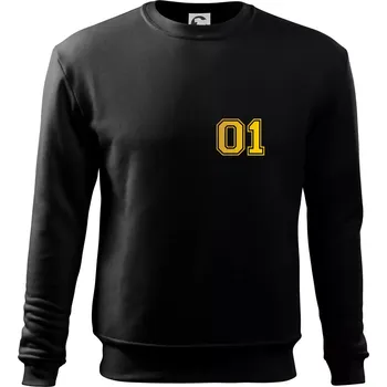 Pánská mikina King - Queen - 01 dres - zlatý potisk - Mikina Essential pánská - S ( Černá )