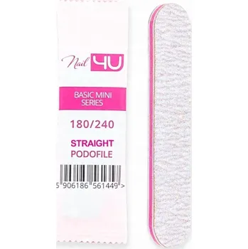 Nail4u Pilník na nehty Podofile BASIC MINI rovný 180/240