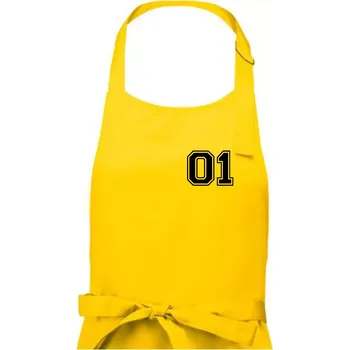 Kuchyňská zástěra King - Queen - 01 dres (černobílá) - Dámská zástěra na vaření - Univerzální velikost ( Žlutá )