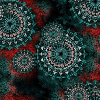 Úplet, Zelenočervené mandaly (E) (Luxusní vzory z Turecka)