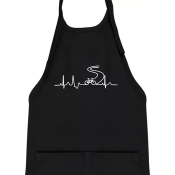 Kuchyňská zástěra EKG silniční cyklistika - Dětská zástěra na vaření - Univerzální velikost ( Černá )
