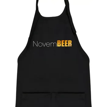 Kuchyňská zástěra Pivní měsíce - novemBEER - Dětská zástěra na vaření - Univerzální velikost ( Černá )
