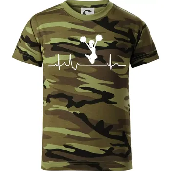 Chlapecké oblečení EKG roztleskávačka výskok - Dětské maskáčové triko - 134 cm/8 let ( Zelený maskáč )