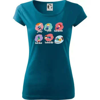 Dámské tričko Parkour moves - Dámské triko Pure - S ( Petrolejová )