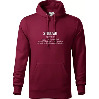 Pánská mikina Studovat - Mikina pánská Cape s kapucí - 5XL ( Garnet )