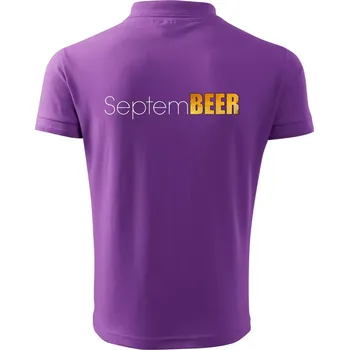 Pánská košile Pivní měsíce - septeBEER - Polokošile pánská Pique Polo 203 - XL ( Fialová )