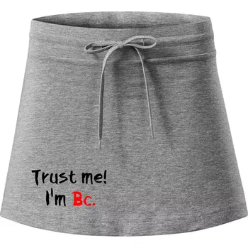 Dámská sukně Trust me I´m Bc. / Věř mi jsem Bc. - Sportovní sukně - two in one - XL ( Tmavě šedý melír )