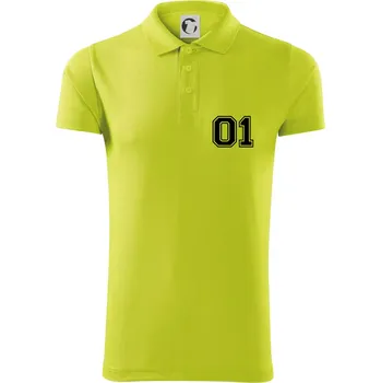 Pánská košile King - Queen - 01 dres (černobílá) - Polokošile Victory sportovní (dresovina) - 2XL ( Limetková )