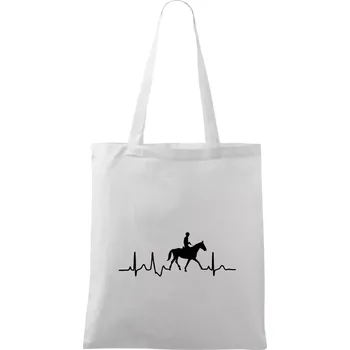 EKG jízda na koni - Taška bavlněná - 42 x 38 cm ( Bílá )