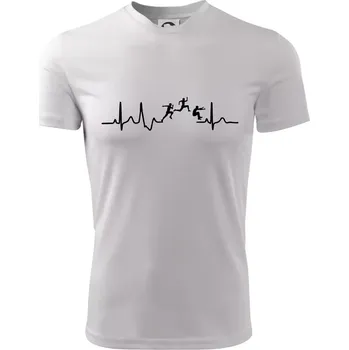 EKG trojskok - Dětské triko sportovní (dresovina) - 158 cm/12 let ( Bílá )