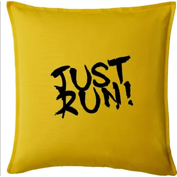 Polštář Just run - Polštář 50x50 - 50x50 - Pouze potah ( Žlutá )