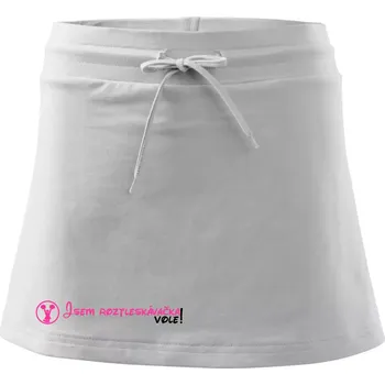Dámská sukně Jsem roztleskávačka! Vole! - Sportovní sukně - two in one - L ( Bílá )