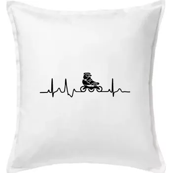 Polštář EKG inline bota - Polštář 50x50 - 50x50 - Včetně výplně ( Bílá )