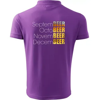 Pánská košile Pivní měsíce - Všechny - Polokošile pánská Pique Polo 203 - S ( Fialová )