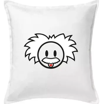 Polštář Albert Einstein - Polštář 50x50 - 50x50 - Pouze potah ( Bílá )