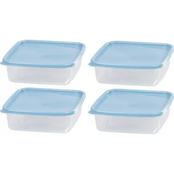 Dóza na potraviny Dóza MagicHome sada 4 ks, 1000ml, 17,7x17,7x5,8 cm, čtvercová, Clip, Lunchbox YH128