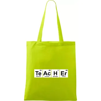 Periodická tabulka - Teacher - Taška bavlněná - 42 x 38 cm ( Limetková )