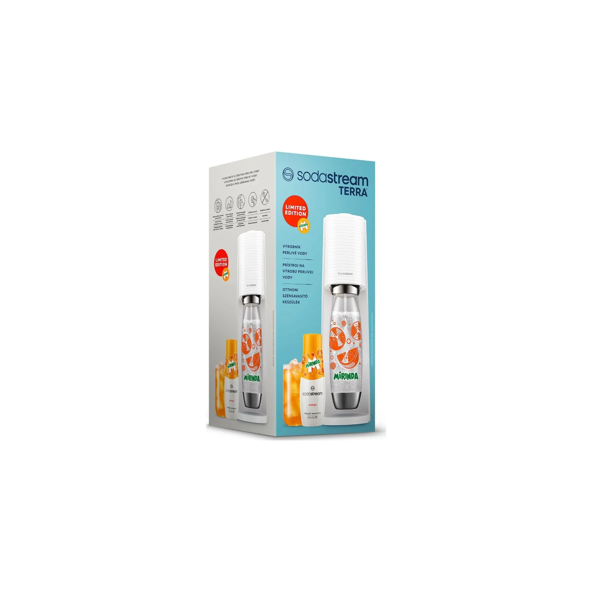 Fotografie 4 - Výrobník sody SodaStream Terra bílý Mirinda Megapack