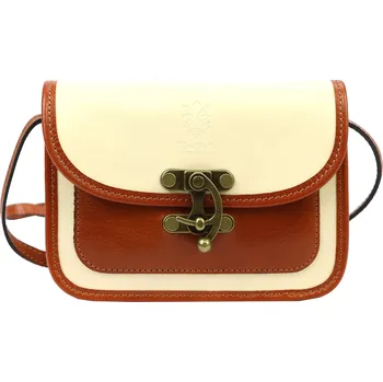 Kabelka Kožená crossbody kabelka Florence 57 krém / camel