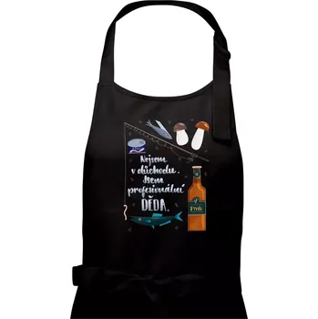 Kuchyňská zástěra Profesionální děda (studio-arte.cz) - Pánská zástěra na vaření - Univerzální velikost ( Černá )