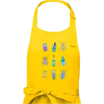 Kuchyňská zástěra Barevní brouci (studio-arte.cz) - Dámská zástěra na vaření - Univerzální velikost ( Žlutá )