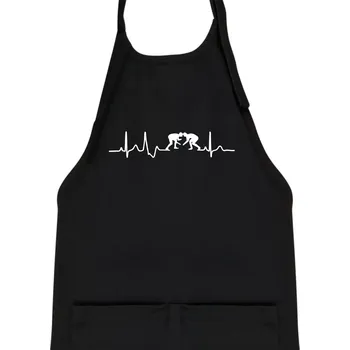 Kuchyňská zástěra EKG wrestling - Dětská zástěra na vaření - Univerzální velikost ( Černá )